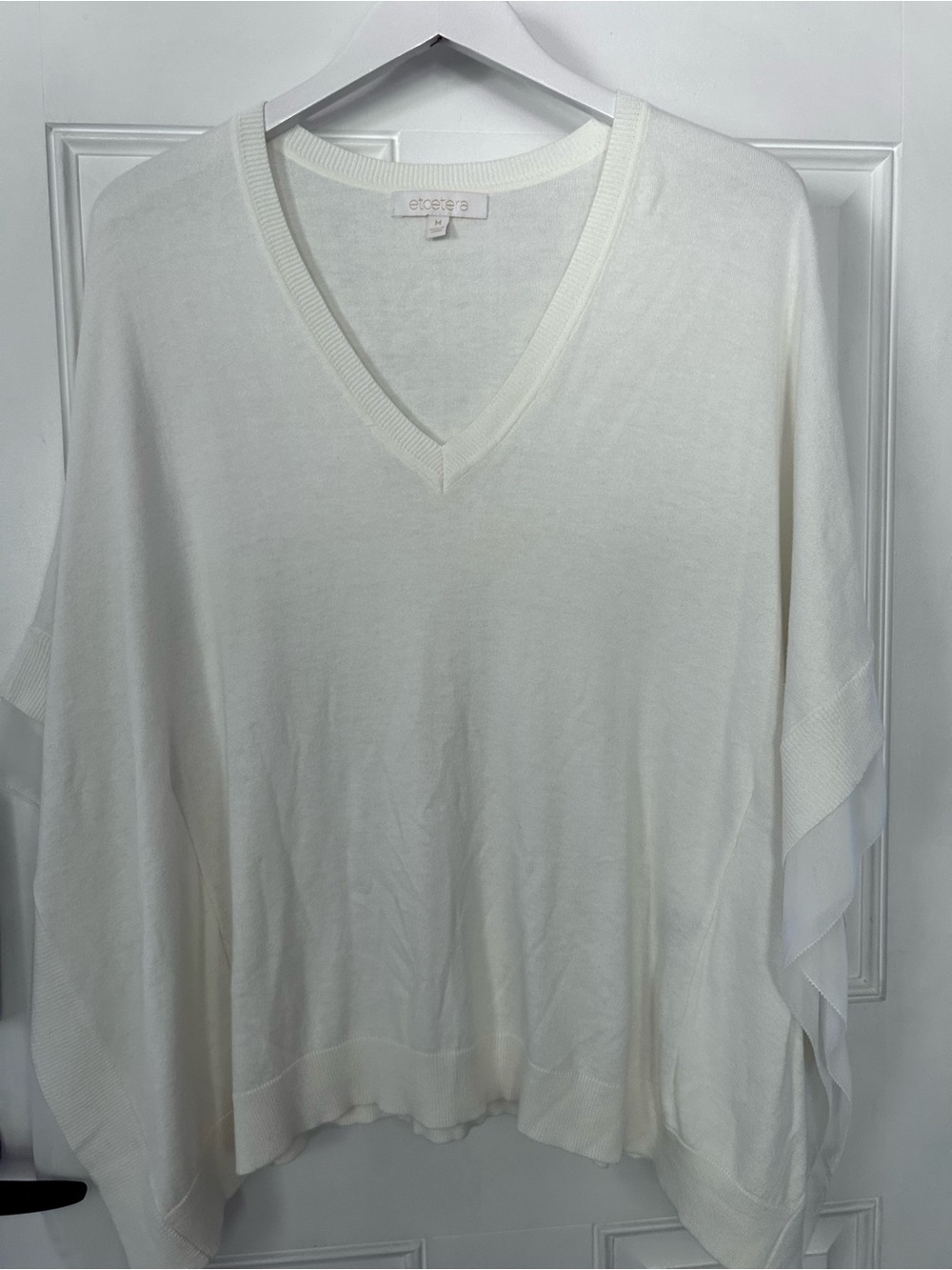 Etcetera Ivory V-Neck Long Sleeve Top